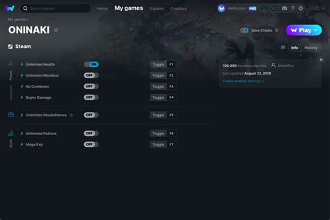 ONINAKI Cheats and Trainer for Steam .
